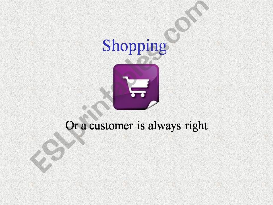 Shopping powerpoint