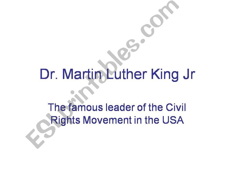 Martin Luther King Jr powerpoint