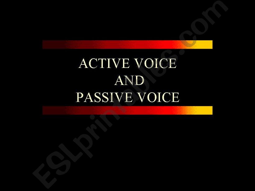 grammar ( active and passive voice )