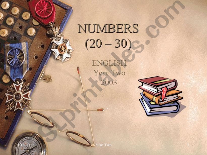 learn numbers ( 20 - 30 ) powerpoint