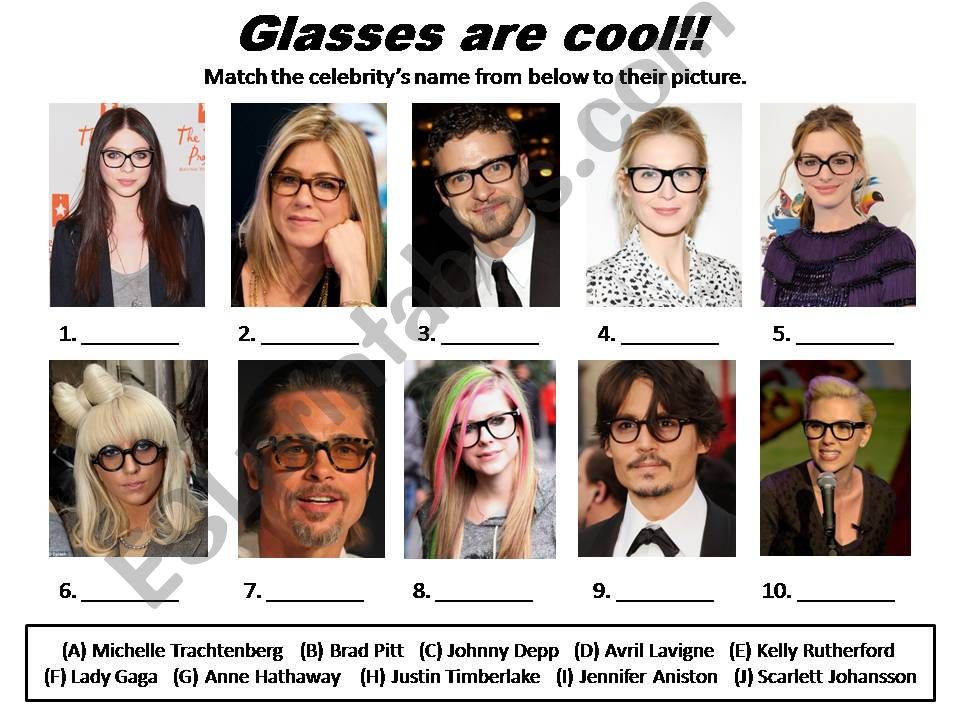 Glasses are cool! powerpoint