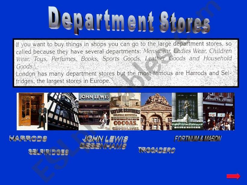London department stores_1 powerpoint
