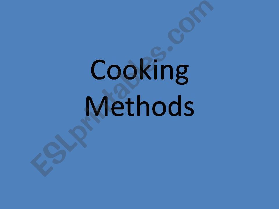 Cooking Methods powerpoint