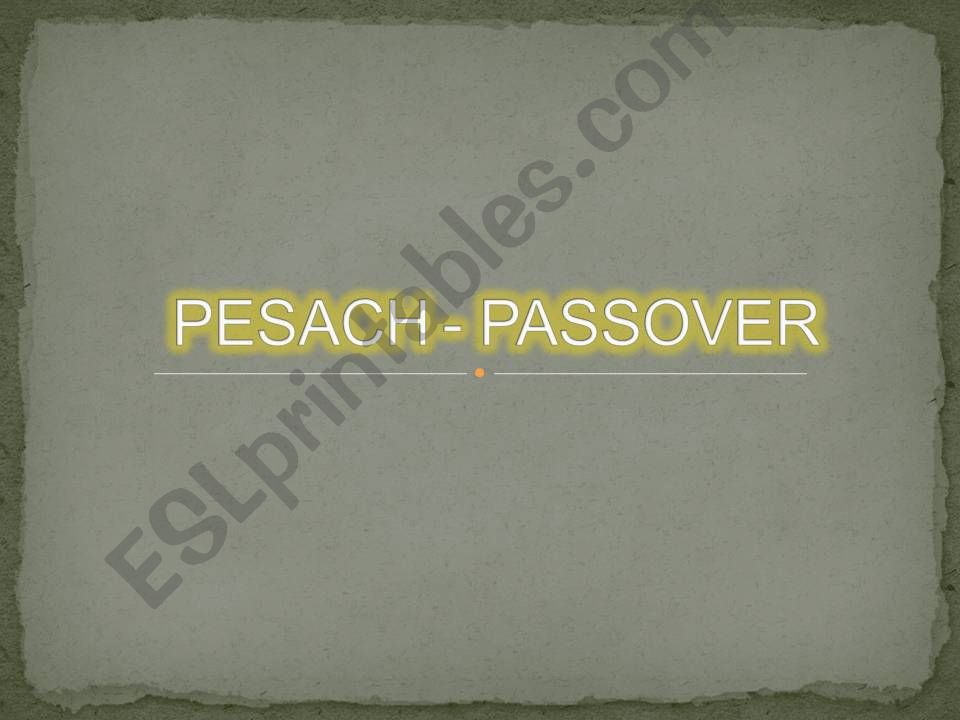 Passover - Pesach powerpoint