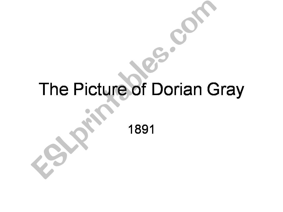 THE PICTURE OF DORIAN GRAY powerpoint