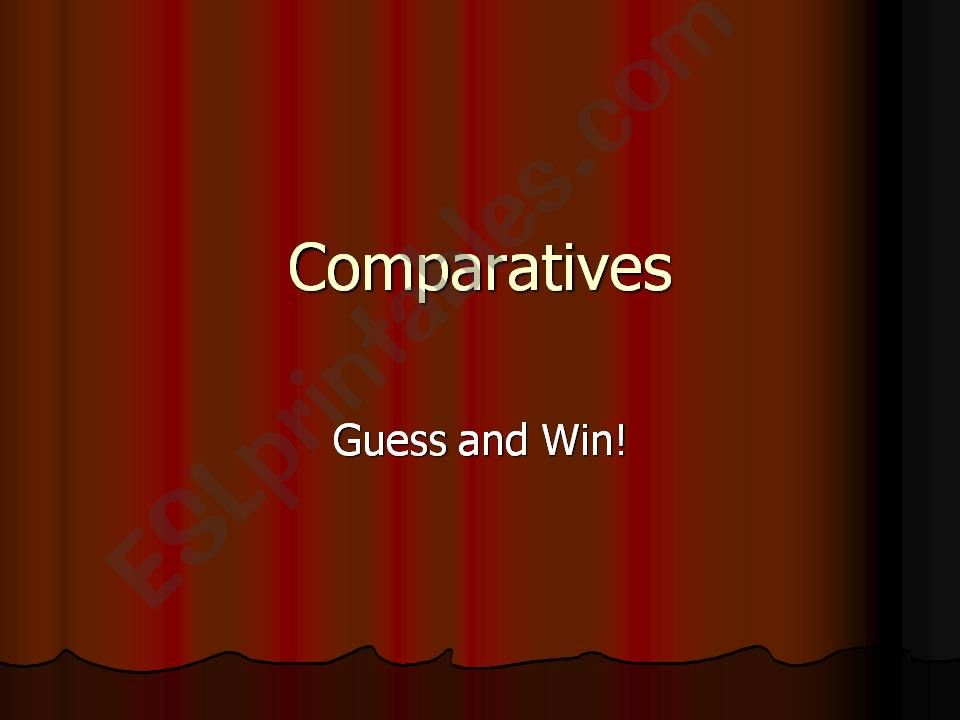 Comparatives powerpoint