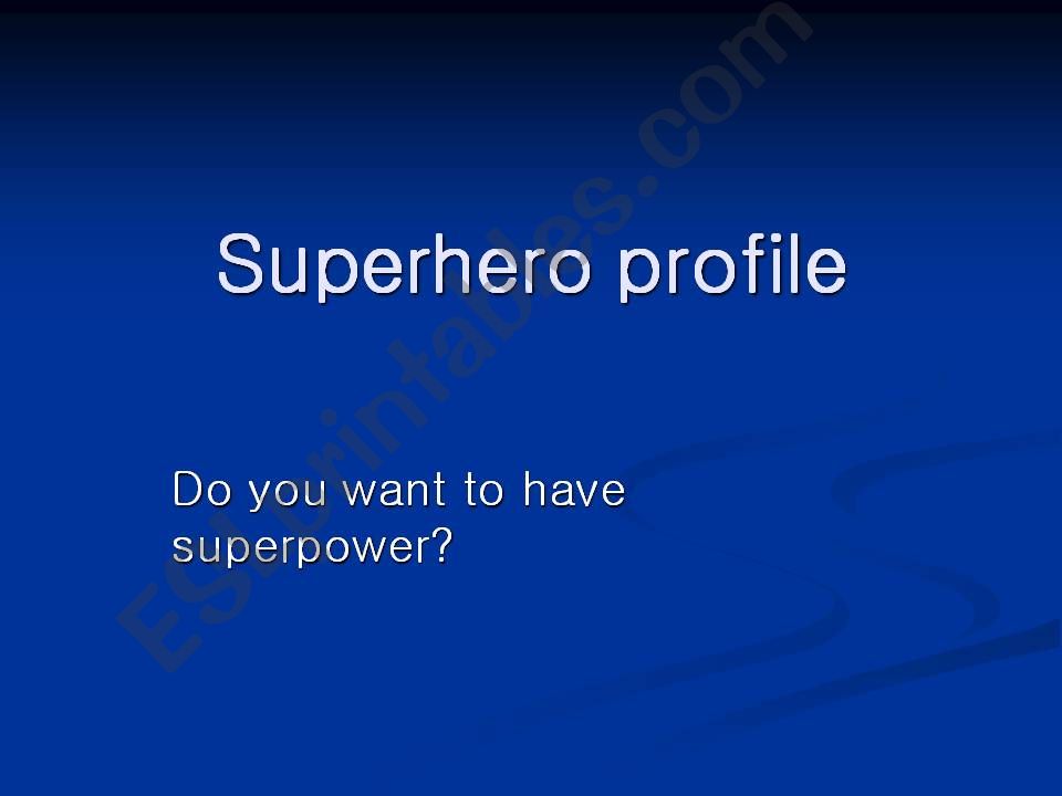 Heros personality game powerpoint