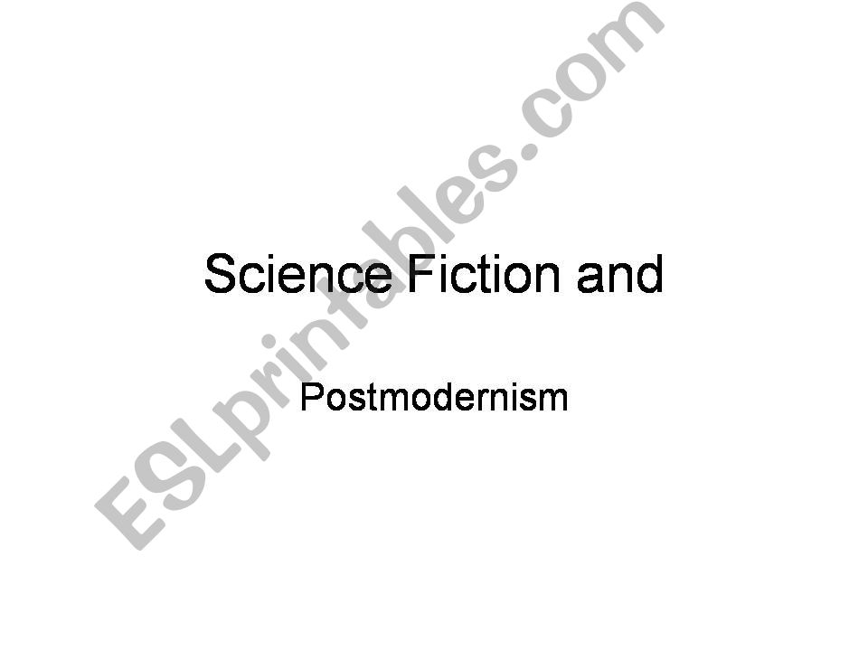 Science fiction in literature powerpoint