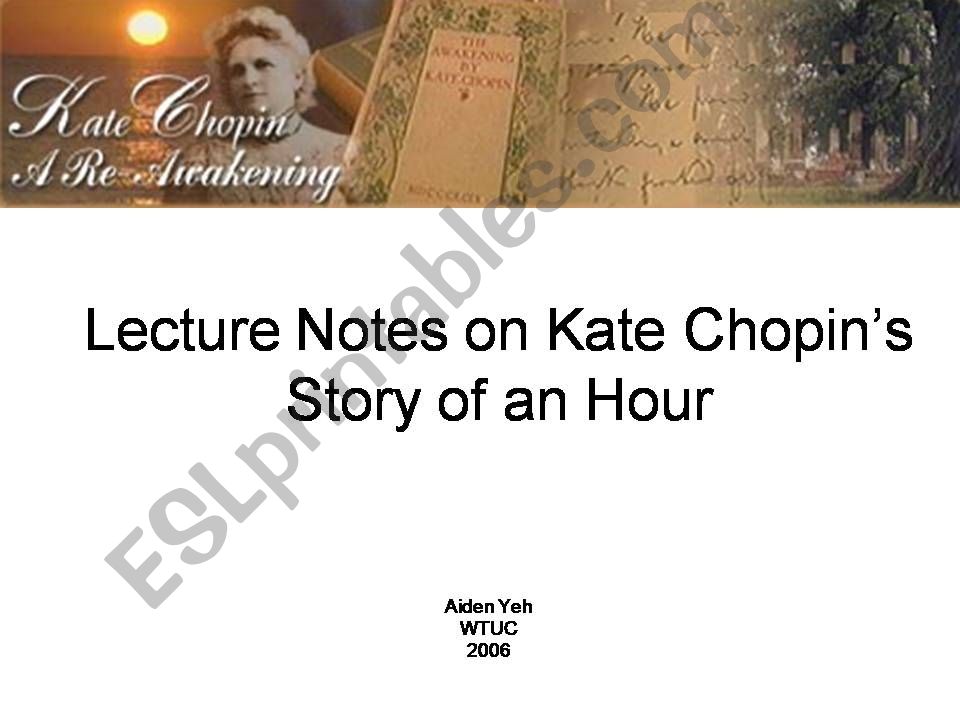 story of an hour (kate chopin)