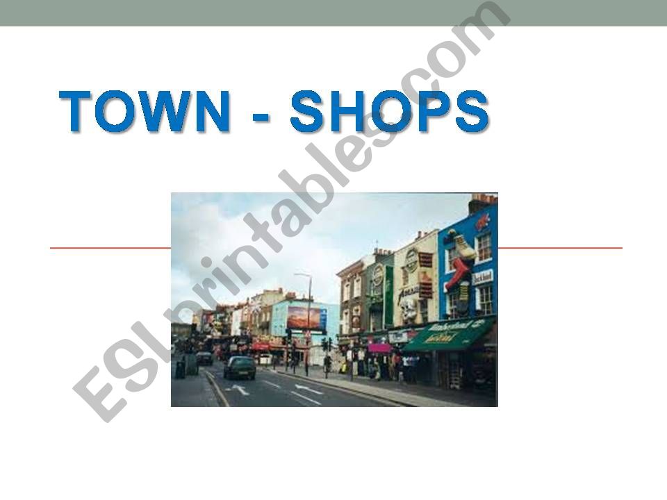 shops - stores TOWN CITY powerpoint