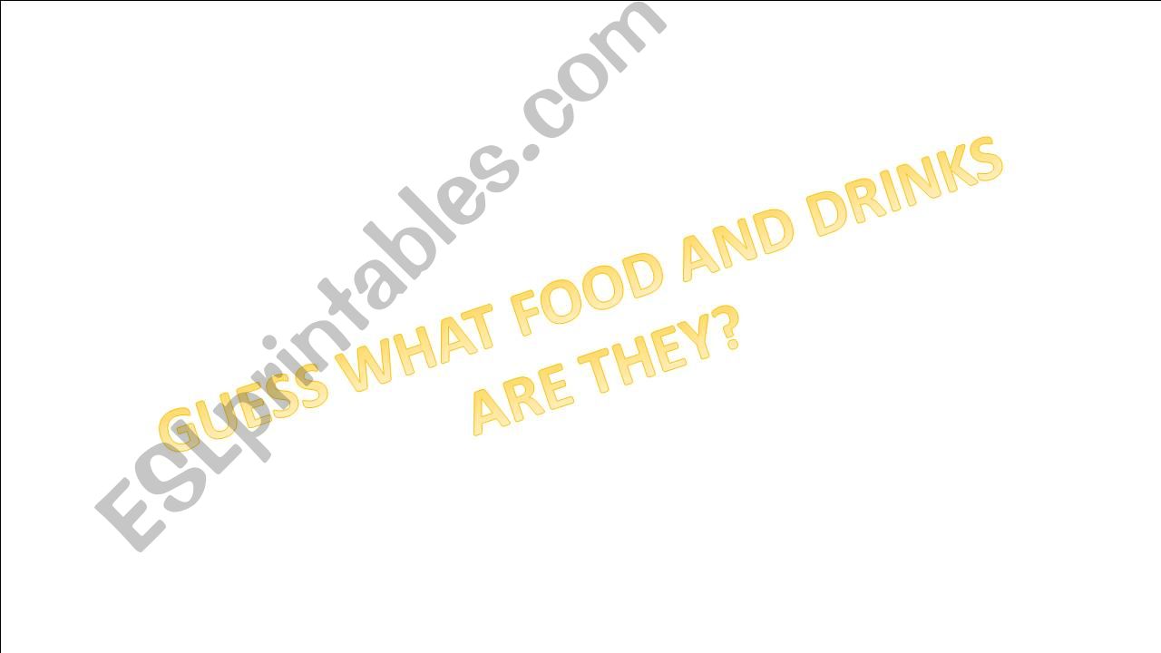 Food and Drinks Guessing Game powerpoint