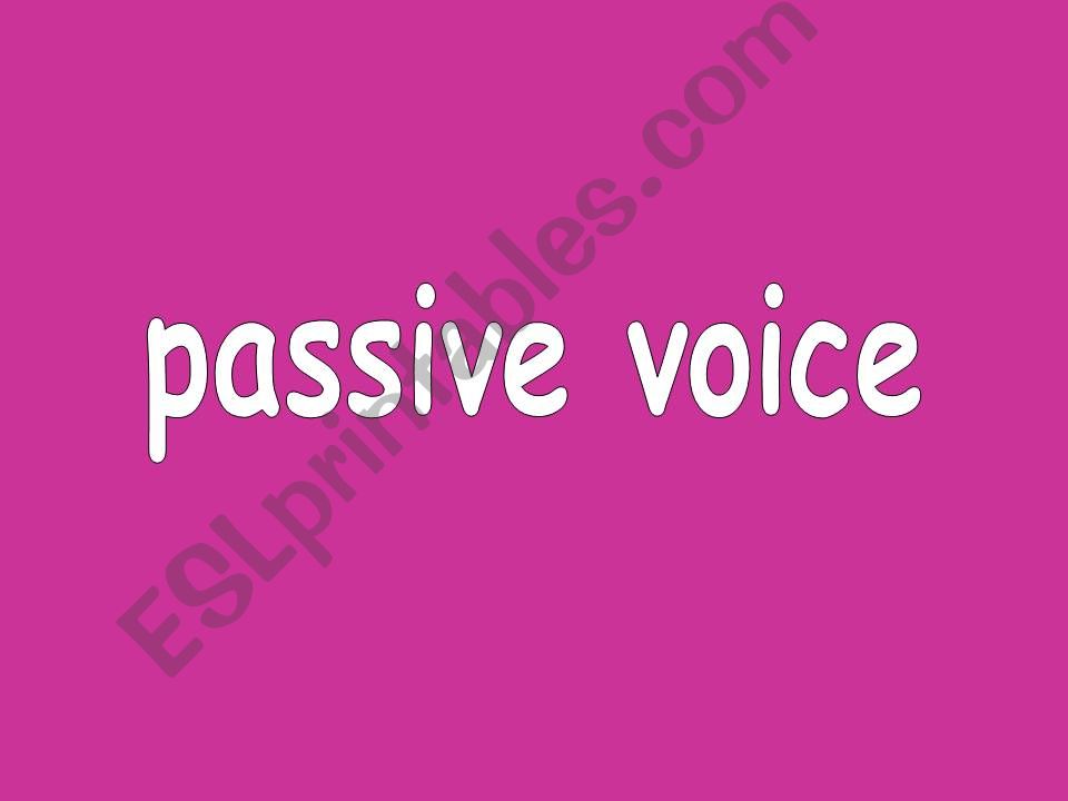 Passive voice powerpoint