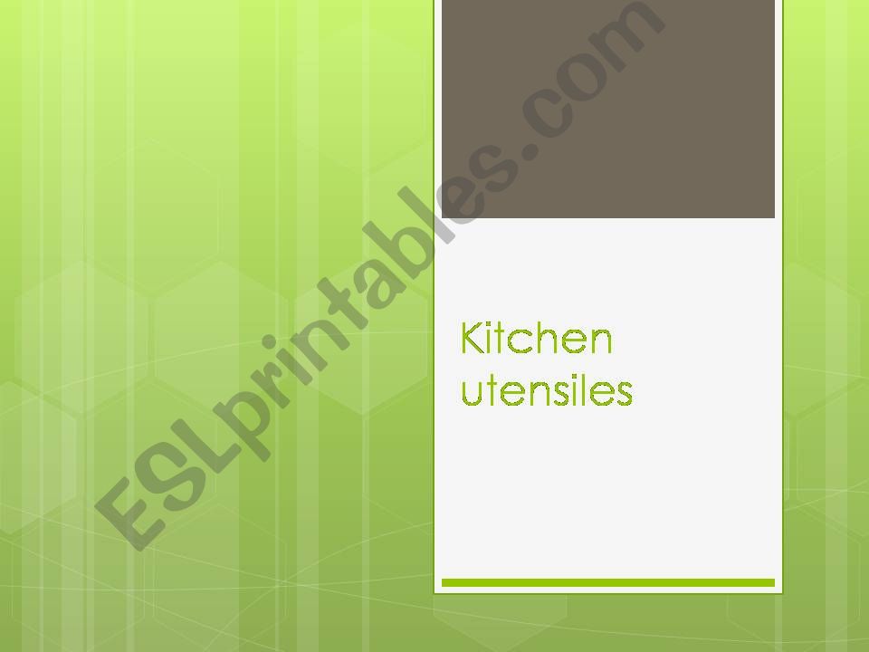 Kitchen utensils powerpoint