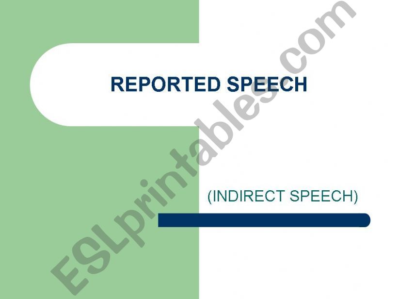 reported speech powerpoint