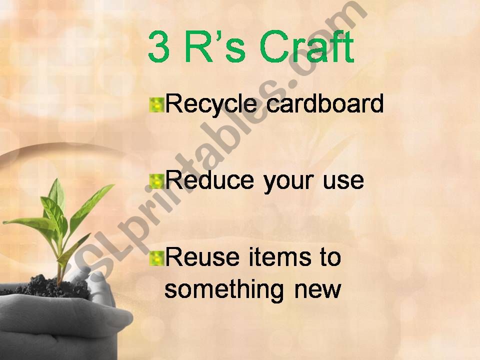 Earth Day 3Rs Craft powerpoint