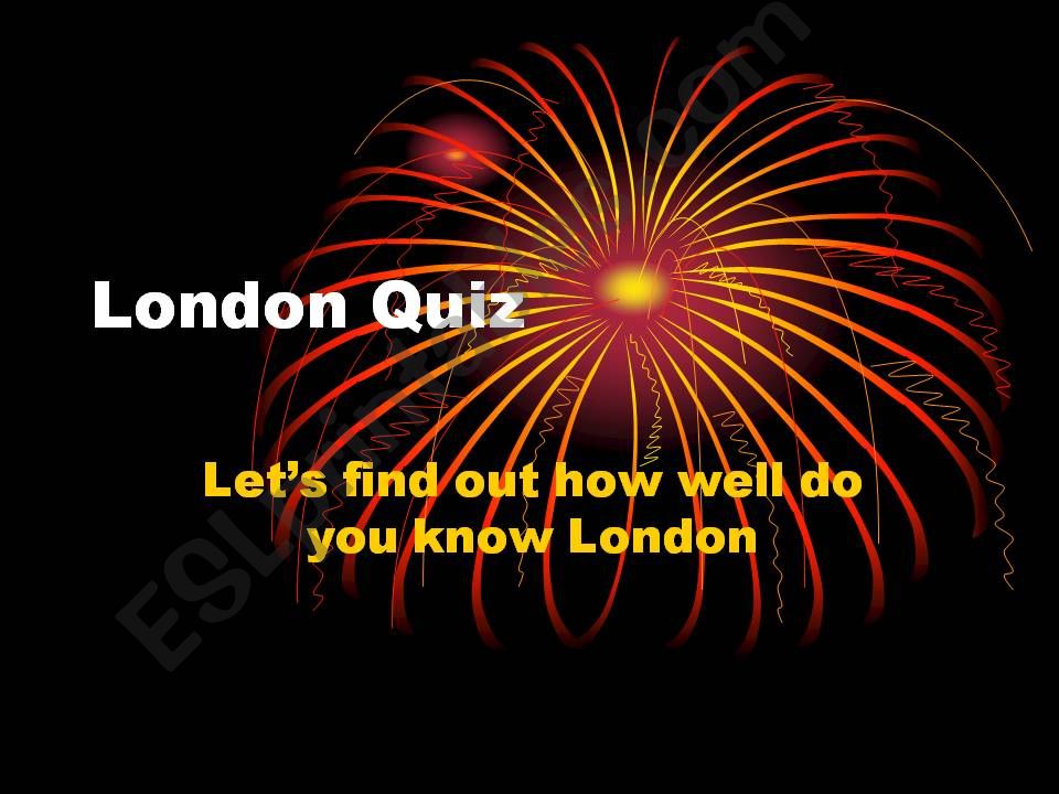 London Mini Quiz powerpoint