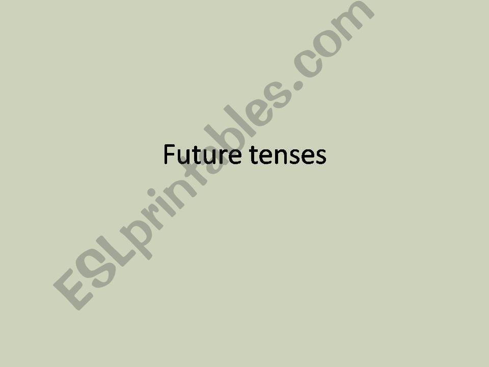 Future tenses review powerpoint