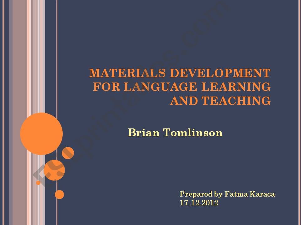 Materials Development powerpoint