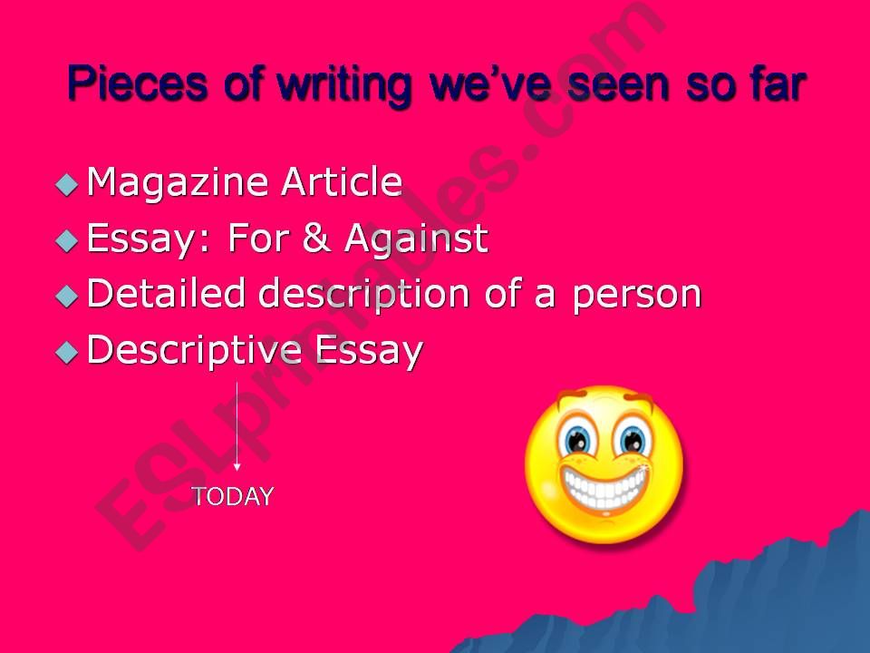 Descriptive Essay powerpoint