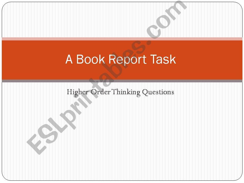 Book Report Task powerpoint