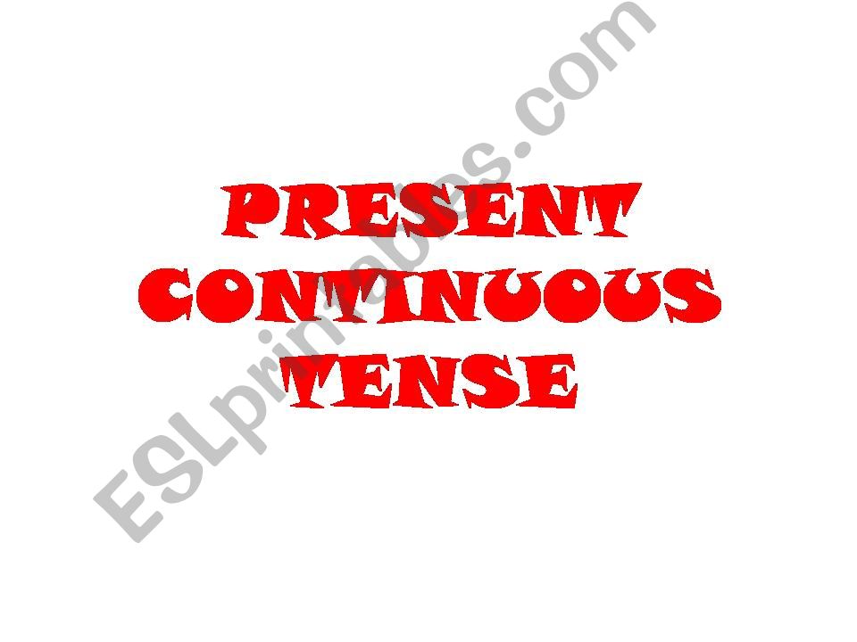 present continuous tense powerpoint