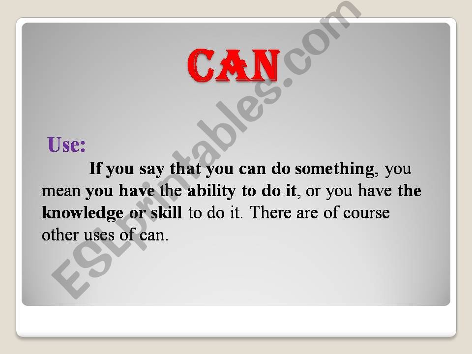 verb can powerpoint