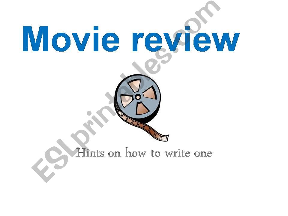 Movie Review Outline powerpoint