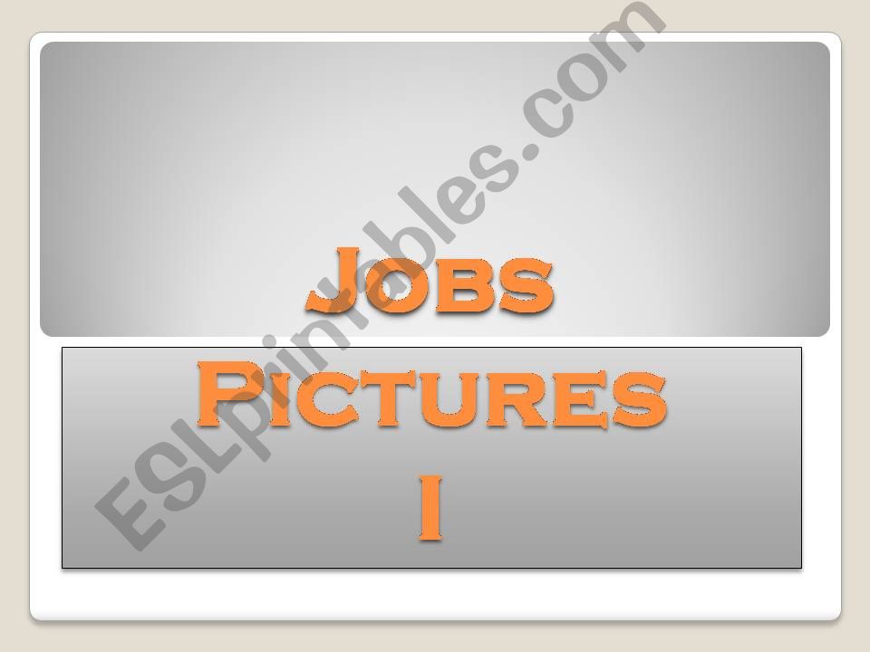 Occupations pictures powerpoint