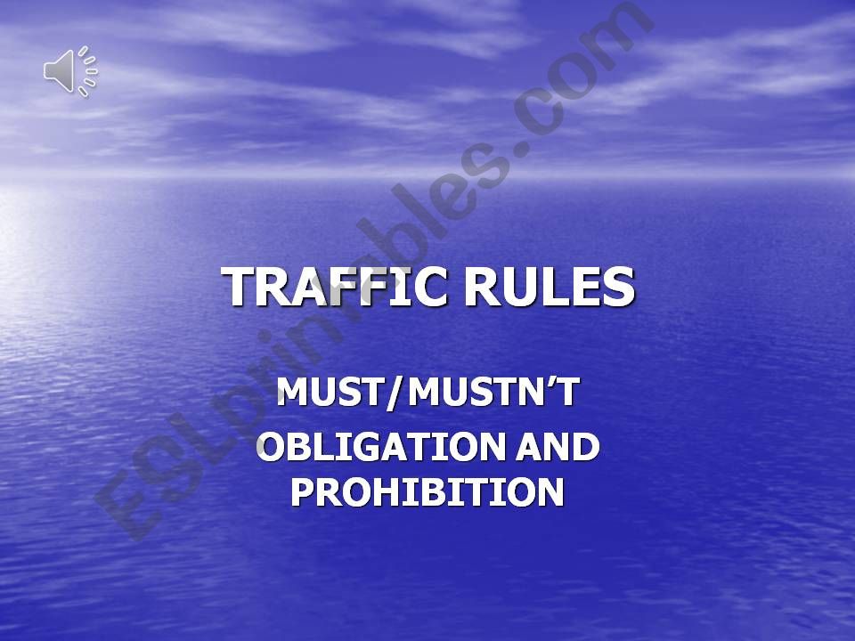 Traffic Rules powerpoint