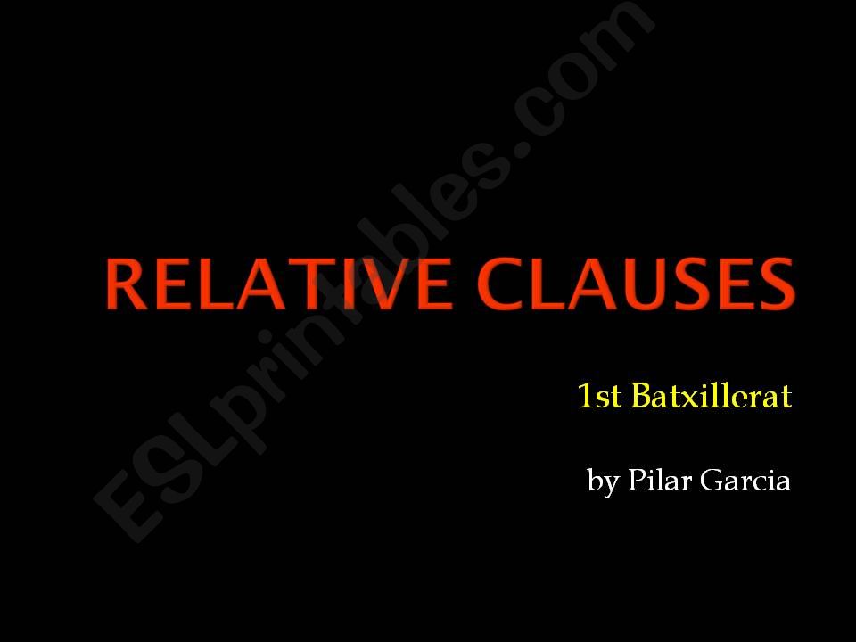 RELATIVE CLAUSES powerpoint