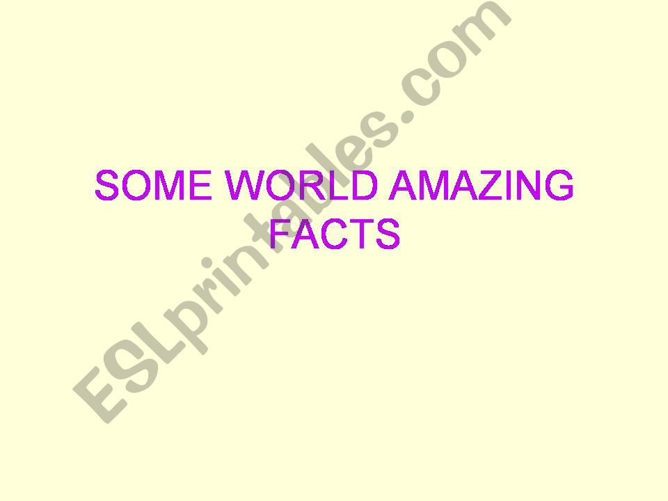 amazing facts powerpoint