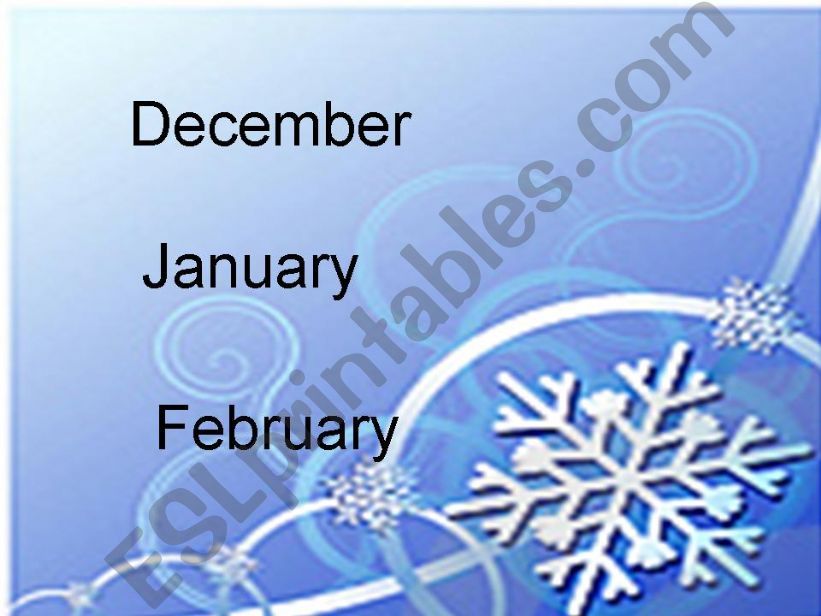 Seasons and months powerpoint