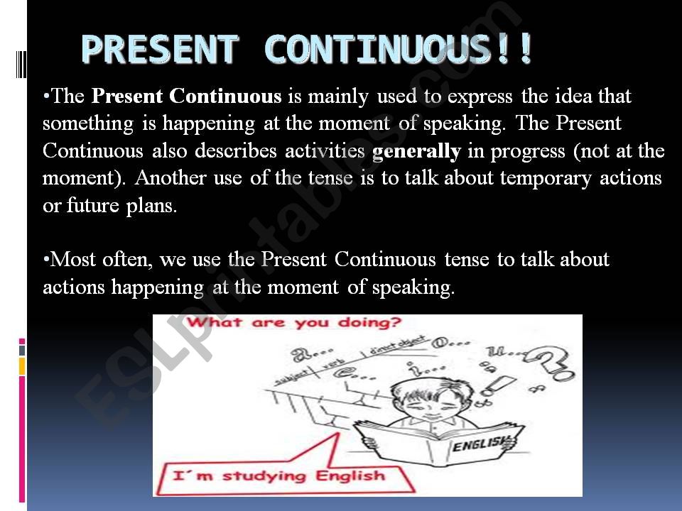 present continuous tense  powerpoint