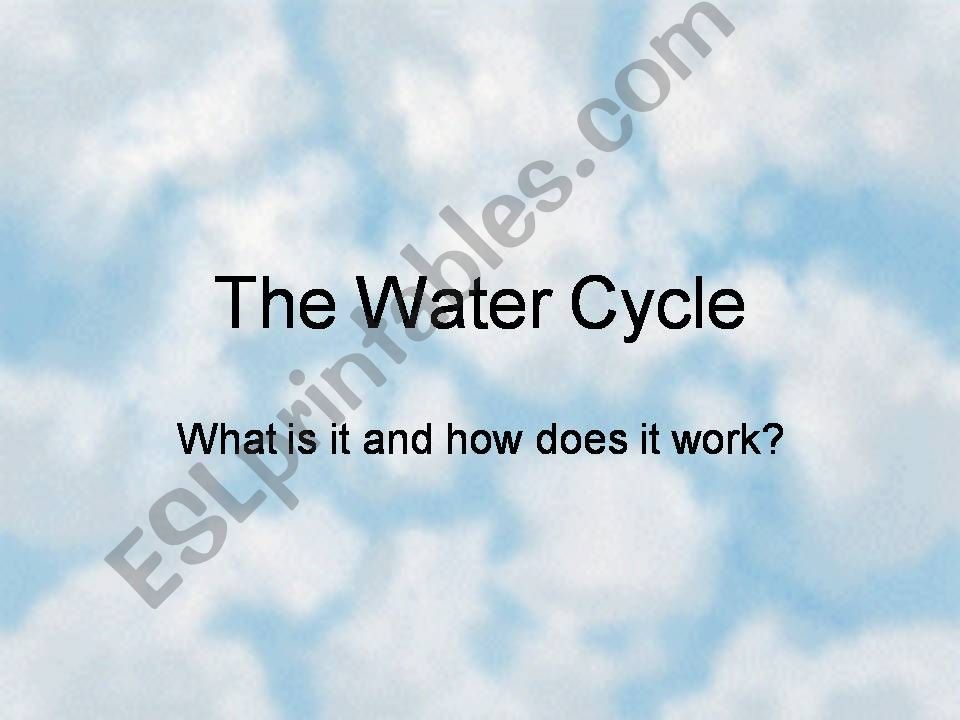 water cycle powerpoint