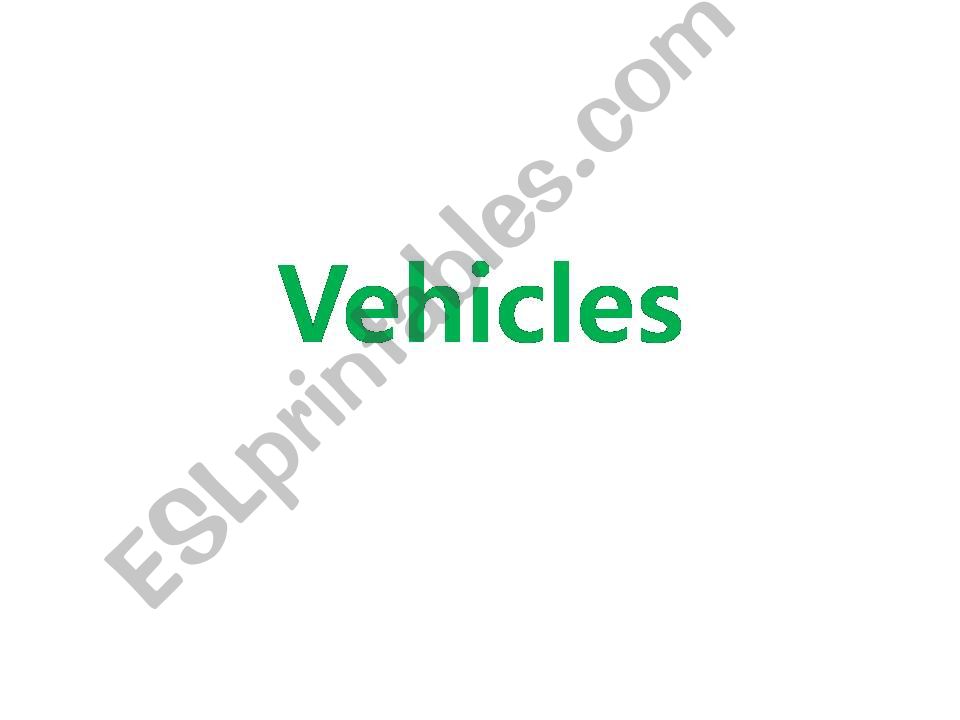 vehicles powerpoint