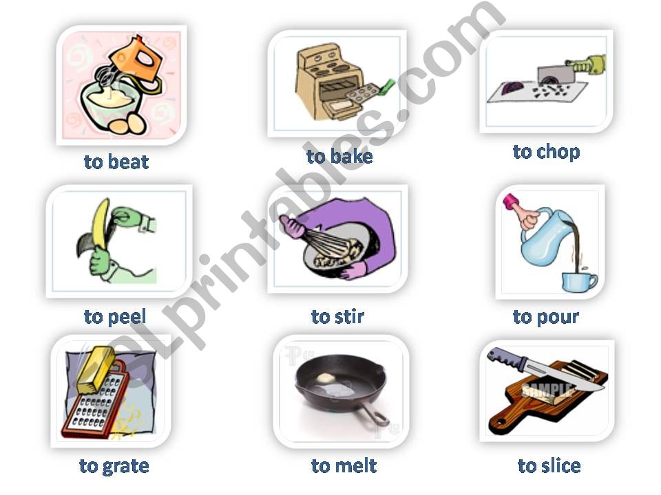 Cooking verbs powerpoint