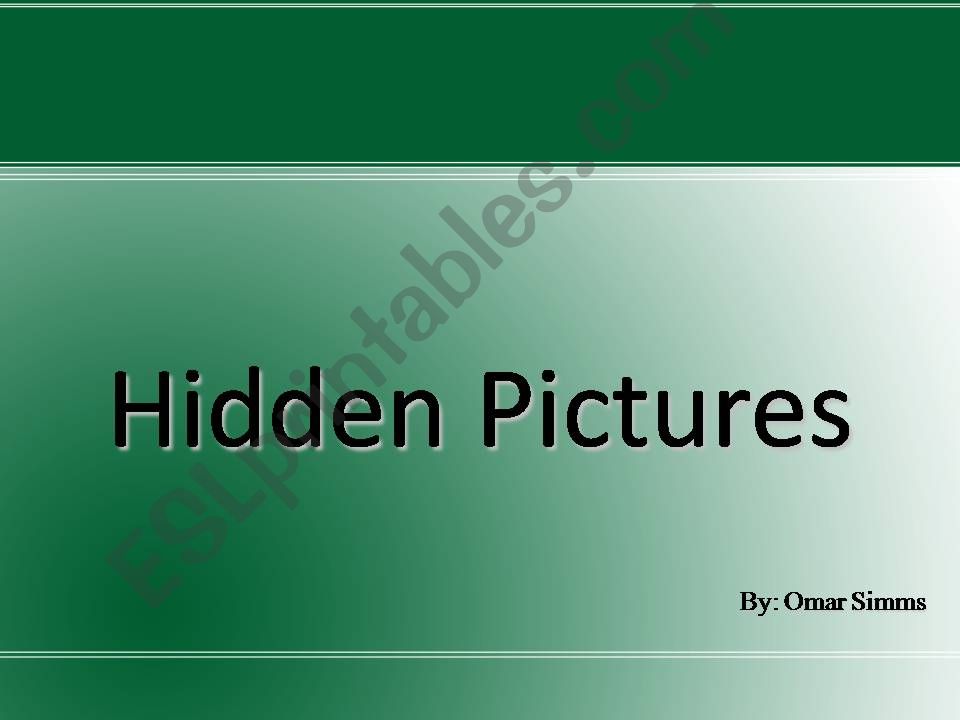 Hidden Pictures powerpoint