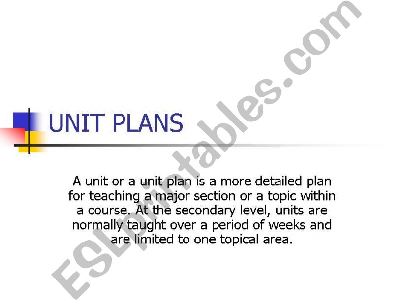 unit plan powerpoint