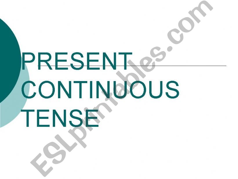 present contnuous tense powerpoint