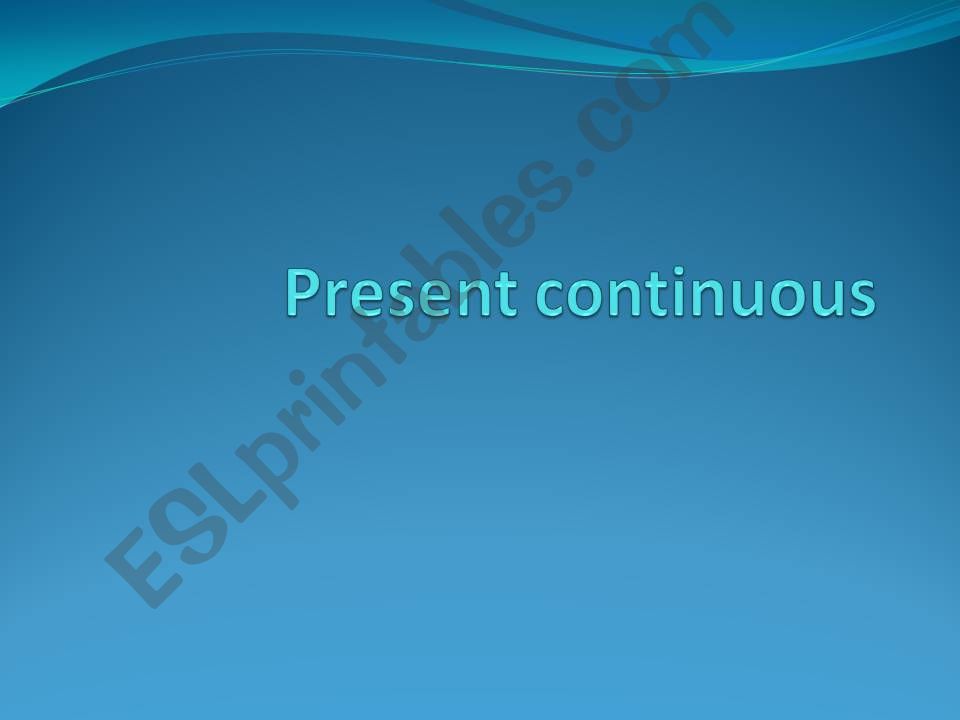 Present Continous powerpoint