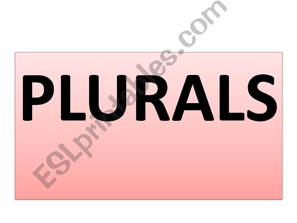 plurals powerpoint