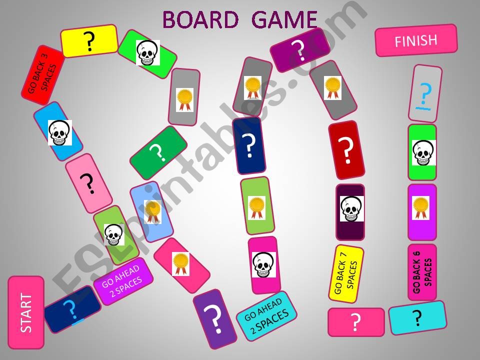 ESL English PowerPoints Board Game