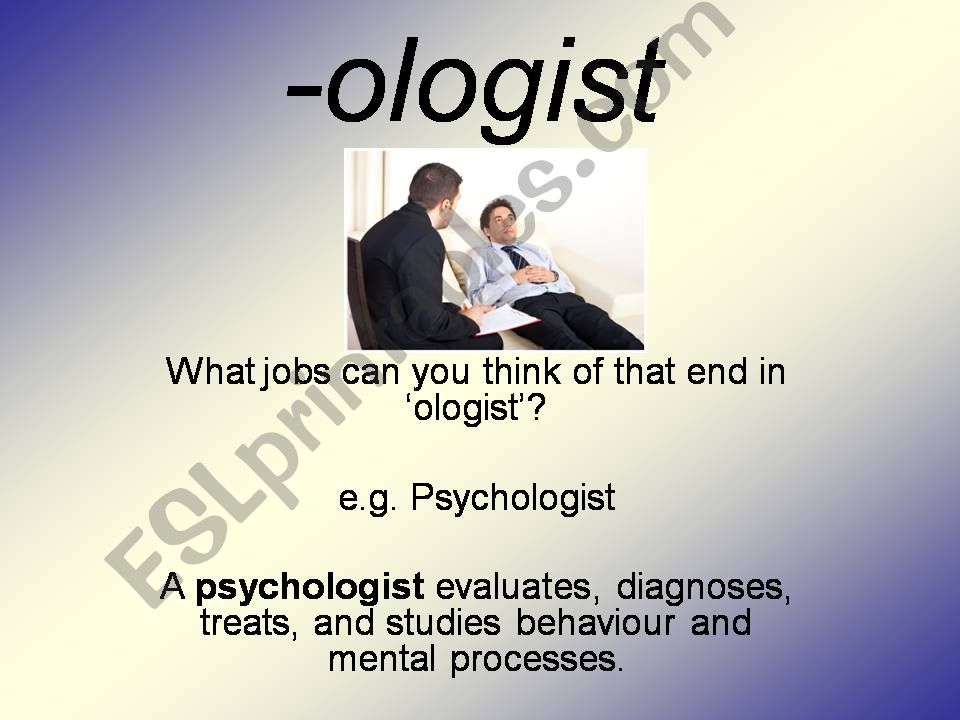 -ologist jobs powerpoint