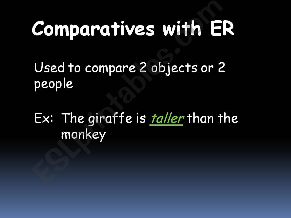 comparatives with ER powerpoint