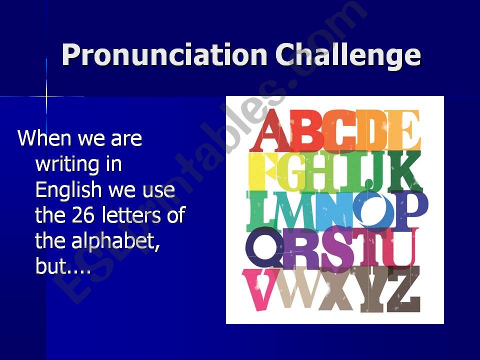 Pronunciation Challenge powerpoint