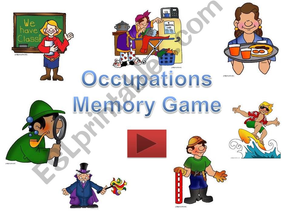 Occupation Memory Games powerpoint
