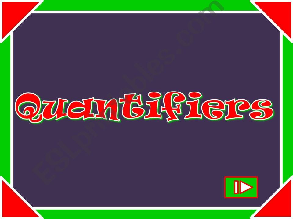 Quantifiers - Part 1/2 powerpoint