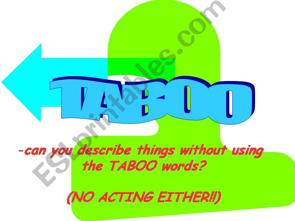 Taboo powerpoint