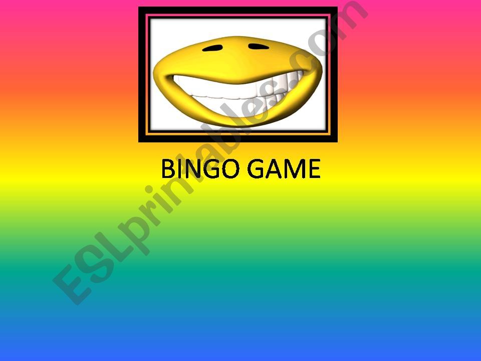 CLASSROOM ACTIVITY-BINGO WORD GAME