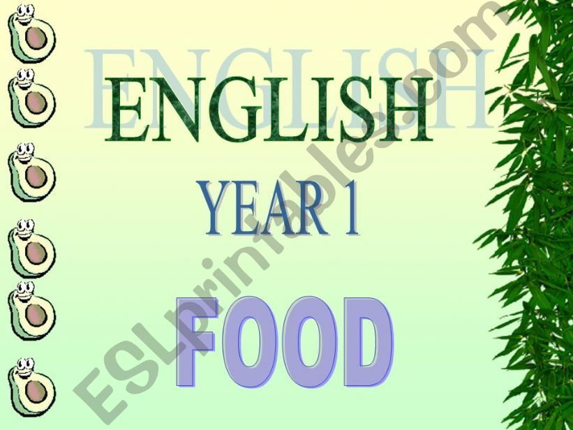 ESL - English PowerPoints: PowerPoint FOOD